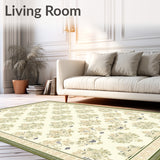 Artisan Crafted Beige Area Elegant Fringed Design Durable Weave(Beige)