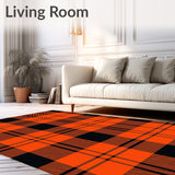 Harvest Tartan Plaid With Twisted Checkered Stripes(Orange)