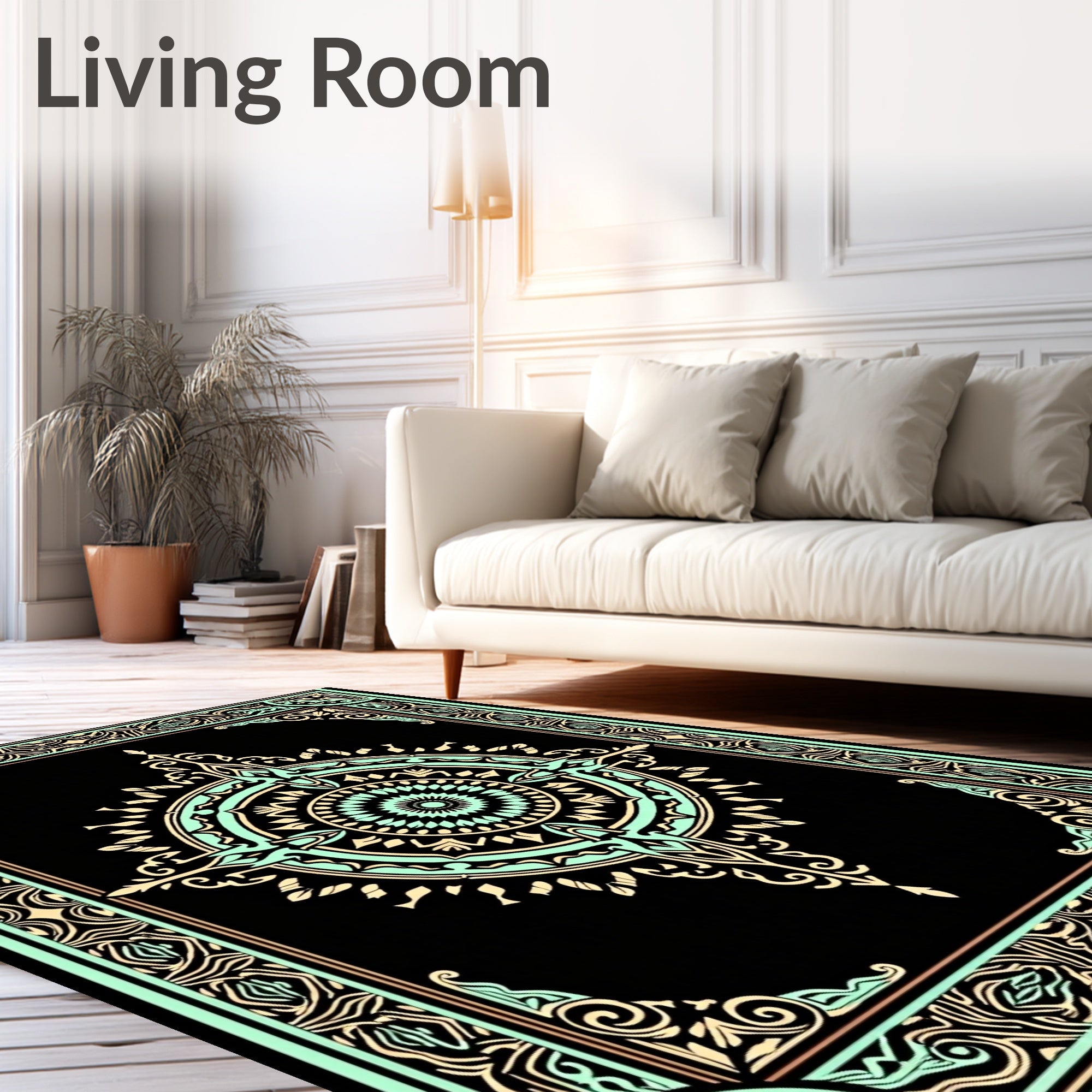 Medallion Symmetrical Ornate Traditional (Black) - ODIKA