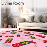 Winter Woodland Gnome Gift Box Absorbent Floor(Pink)