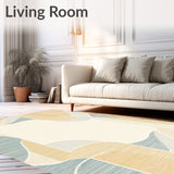 Ethereal Beige Geometric Border & Wave Design(Beige)