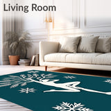 Yoga Pose Tree and Falling Snowflakes Artistic Design(Blue)