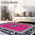 Medallion Mosaic with Intricate Border Design (Pink) - ODIKA