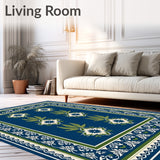 Interlocking Nordic and Evergreen Pinecone Motif(Blue)