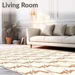 Contemporary Hexagonal Mosaic with Interlocking Accents (Beige) - ODIKA