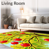 Golden Sunshine Tree Branch Semi Circle with Fresh Fruit Motifs(Red)