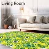 Abbey Lattice Verdant Interlocking Herringbone Vine(Yellow)