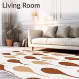 Modern Interlocking Spots with Abstract Animal Inspired Art(Brown)