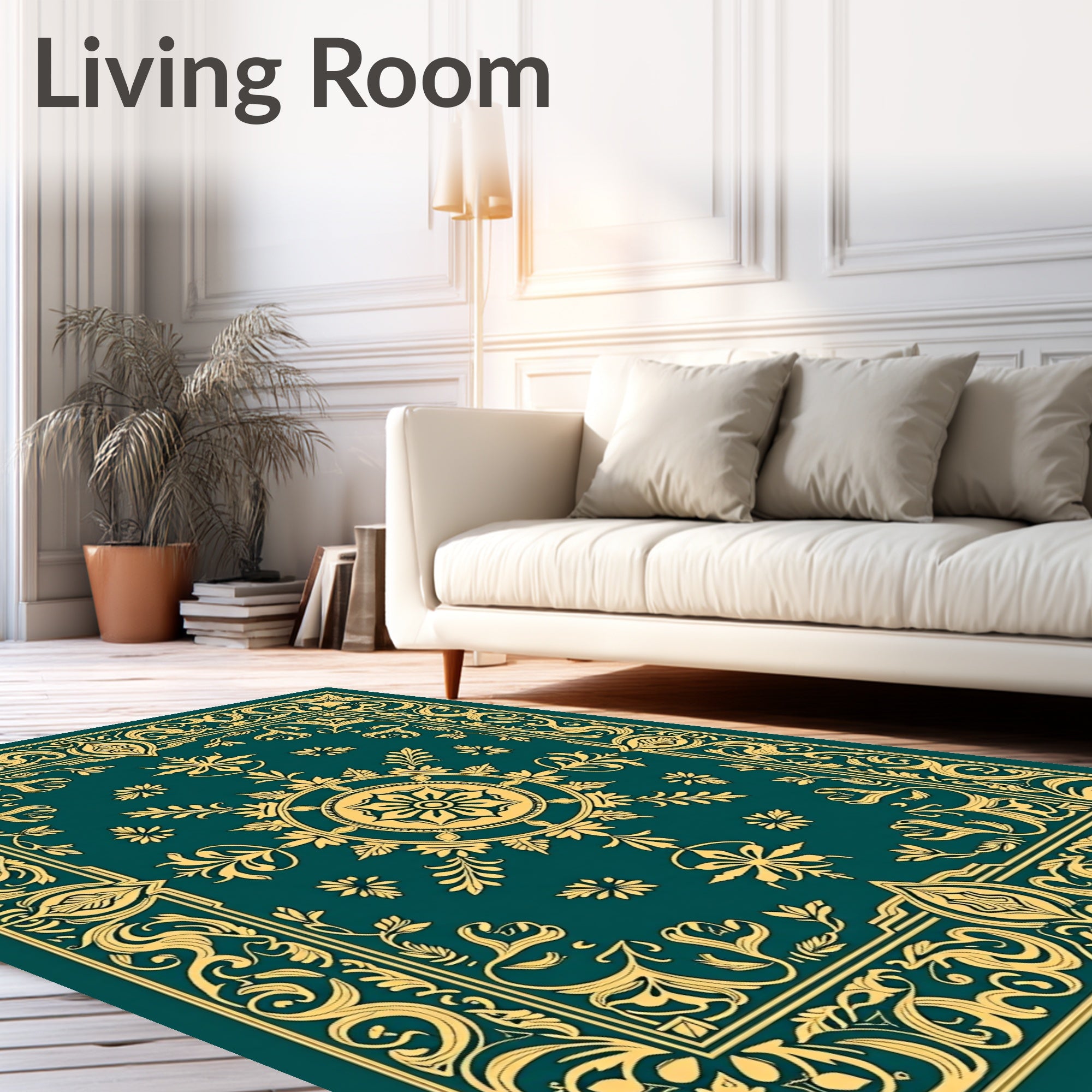 Verdant Botanica Medallion Scrollwork Interlocking (Green) - ODIKA