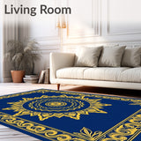 Elegant Swirl Medallion Artistic (Blue)