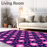 Decorative Interlocking Floral Mesh with Stylized Leaf (Pink) - ODIKA