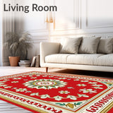 Festive Petal Medallion Vintage Style Floral(Red)