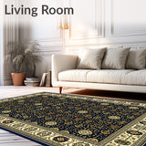 Geometric Round Jute Placemat Bohemian Artistry(Black)