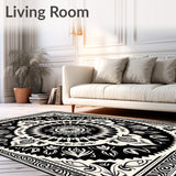 Traditional Design with Symmetrical Botanical(Black)