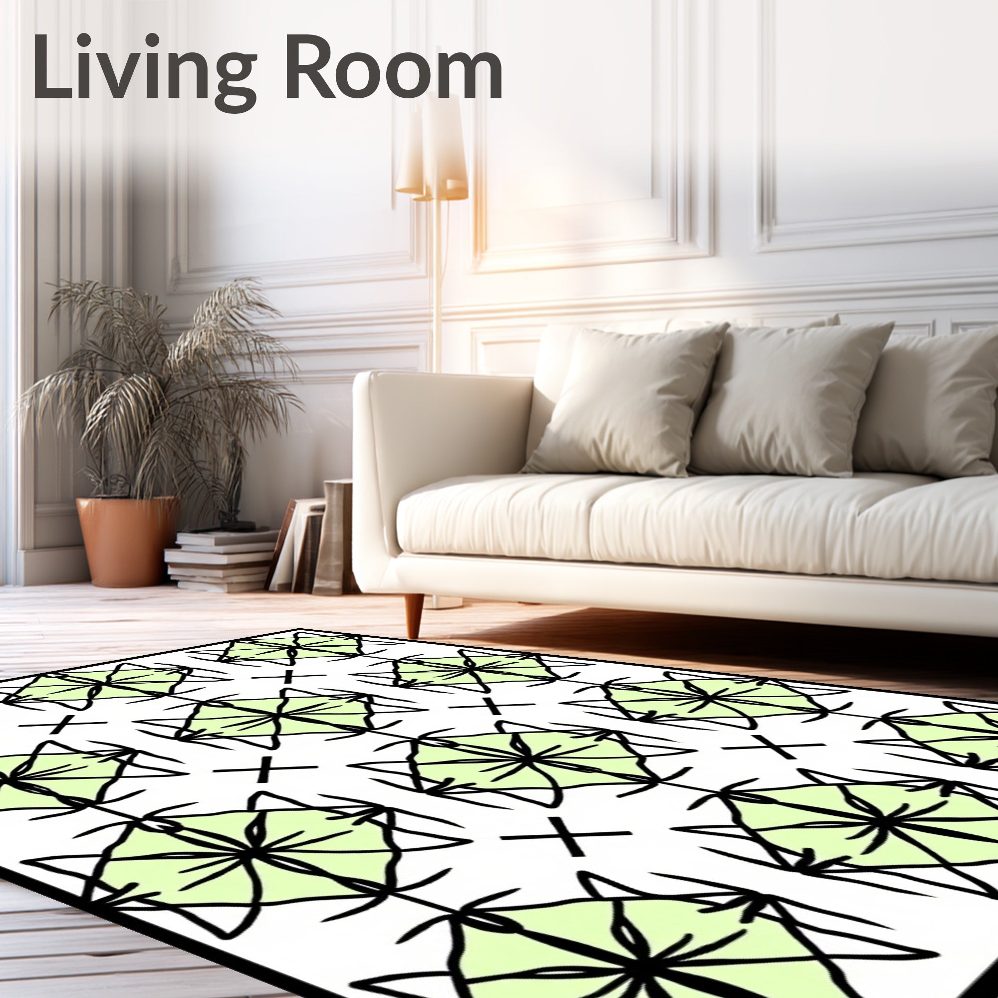 Nordic Trellis Scandinavian Mid Stylish (Green) - ODIKA