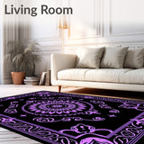 Medallion with Intricate Symmetrical Lotus Motifs (Black)