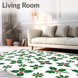 Holly Berry Wreath Festive with Traditional Holiday Motifs(Green)