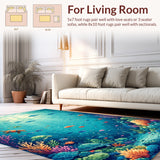 Toddler Alphabet Shape Ocean Animal Classroom Floor(Blue)