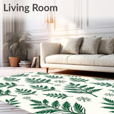 Holiday Evergreen Branch with Snowflake Motifs(Green)