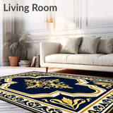 Traditional Damask with Symmetrical Flourishes(Gold)