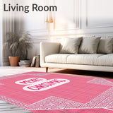 Cheerful Wreath Featuring Plaid Ribbon and Festive Script(Pink)