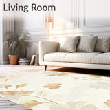 Beige Hues Corner Abstract Floral Design for Kitchen(Beige)