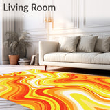Artful Watercolor Brushstroke Featuring Flowing Ombre Waves(Orange)