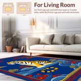 Artistic Multicolor Wildlife Design(Blue)