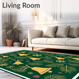 Evergreen Bough Interlocking Sleigh Bell Mosaic(Green)