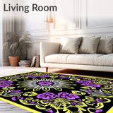 Midnight Blossom Radial Burst Medallion (Black)