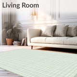 Sage Green & White Checkered Area(Beige)