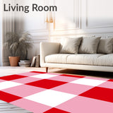 Festive Buffalo Check with Traditional Holiday Grid Design(Red)