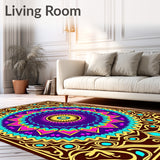 Boho Eclectic Symmetrical Decorative Entrance Tapestry (Brown)