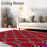 Interlocking Mosaic with Festive Starburst Accents(Red)