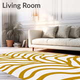 Abstract Chevron Waves With Subtle Herringbone Texture And Flowing Lines(Gold)