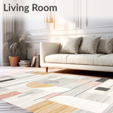 Abstract Boho Harmony with Geometric Lines and Earthy Tones(Gray)