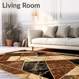 Modern Abstract Chocolate with Gold Accents(Brown)