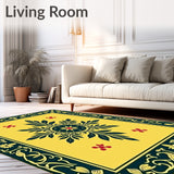 Holiday Laurel Medallion Vintage Inspired Botanical Filigree(Yellow)