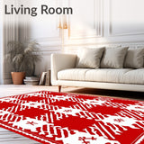 Merry Patchwork Plaid with Whimsical Gingerbread Trims(Red)