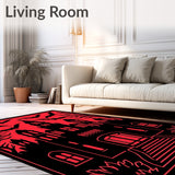 Haunted Mansion Vintage Spooky Nightscape(Red)