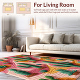 Ultra Soft Area Rug, Non Slip, Stain Resistant, Washable Area Rugs for Living Room, Bedroom, Rustic Western Kids Room Water-Absorbent Boot Rug(Pink)