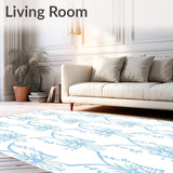 Glacial Blossom Frosted Floral Lattice(Blue)
