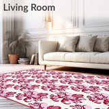 Vintage Botanical Mosaic Featuring Interlocking Petal Motifs (Pink) - ODIKA