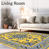 Boho Paisley Medallion with Eclectic Vintage Inspired Motifs(Yellow)