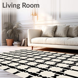 Scandi Inspired Interlocking Stripe Array with Subtle Artistic Balance(Black)