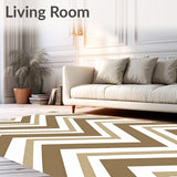 Chevron Zigzag Stripe Anti Slip Corridor (White) - ODIKA