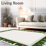 Festive Holly Wreath with Jolly Snowflake Border Design(Green)