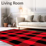 Festive Buffalo Check with Holiday Charm Decorative Design(Black)