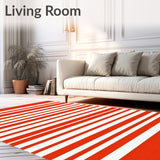 Classic Nautical Bands Handwoven Decorative Entrance Covering(Red)