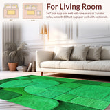 Ultra Soft Area Rug, Non Slip, Stain Resistant, Washable Area Rugs for Living Room, Bedroom, Boho Printed Low Pile(Green)
